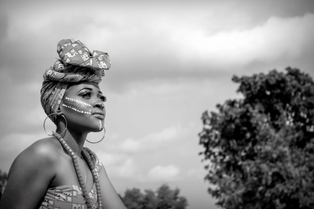 Black And White Photo Of Woman